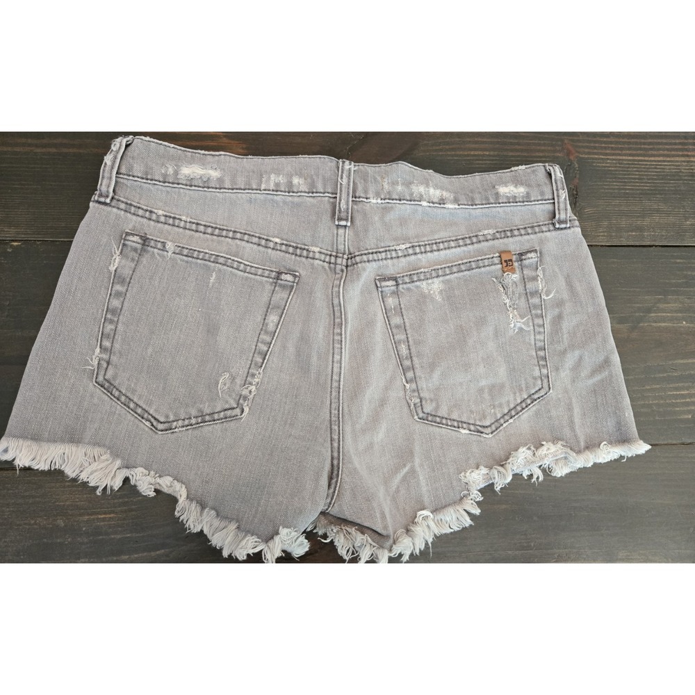 Retro Y2K Joe's Jeans Gabrielle Distressed Grey Jeans Cut Off Shorts Size 28 - Picture 6 of 11